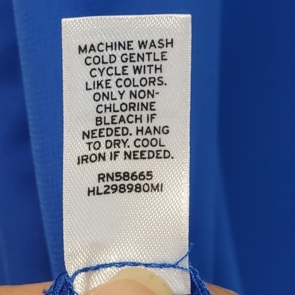 Trouve Blue Keyhole Sleeveless Midi Shift Dress - Picture 10 of 10